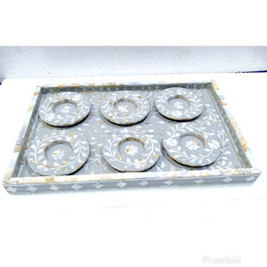 ถาดรองแก้วฝังมุกลายแม่ของงานแฮนด์เมดทันสมัยพร้อมงานฝีมือรูปดาวสว่างสดใส - Product Image 1