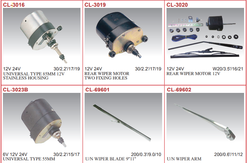 Universal stainless steel housing car wiper motor windshield wiper