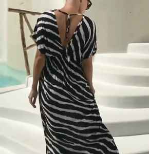 Vestido de verano tie-dye de manga larga para mujer, caftán sexy de playa, corte lateral, informal, 2021 - Product Image 4