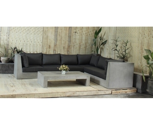<b>Outdoor</b> Custom Concrete and Wood Furniture Dining Coffee <b>Table</b> Made in Vietnam - Product Image 1
