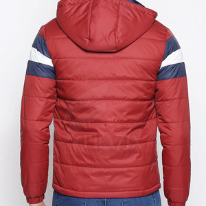 Veste matelassée en toile à capuche pour homme, hiver 2021, rembourrage en polyester, service OEM, imperméable et respirante pour adultes - Product Image 3