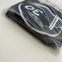 Sac à soufflets latéraux en PE/LDPE recyclé transparent pour vêtements, impression flexo, logo personnalisé, auto-adhésif, haute qualité LFR