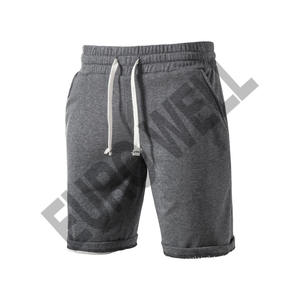 Short de survêtement en coton éponge français épais pour hommes Vente en gros Streetwear uni Jogging à cordon Style High Street - Product Image 1
