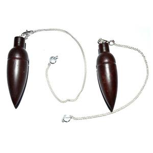 Péndulos de bala de madera Rosa India tallados a mano Feng Shui y amor estilo ágata piedra preciosa grabado bala péndulo exportador - Product Image 1