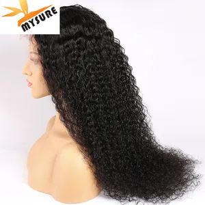 Wig Rambut Manusia Renda Penuh Ketebalan 150% dengan Rambut Bayi Wig Renda Gelombang Air Wig Keriting Afro Pixie Pabrik Langsung Kepadatan Tinggi
