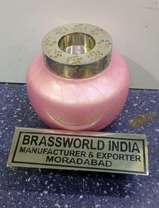 Bougie lumineuse marron en laiton pour animaux de compagnie, 1 pièce, gravée sur le dessus, lumière ronde - Product Image 4