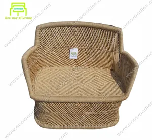 Heiße Art Natürliche Bambus/Cane hand woven 2 sitzer outdoor garten sofa stuhl für wohnzimmer garten restaurant liege großhandel