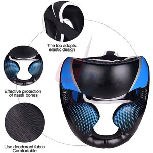 Boxeo tocados Sparring cabeza de casco guardia MMA Protector casco con guantes de boxeo precio barato al por mayor proveedor - Product Image 5