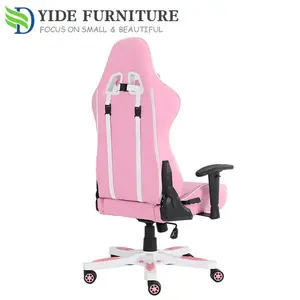 Bon marché Jeu Sillas Gamer Rosa Rose et Blanc Chaise D'ordinateur En Cuir