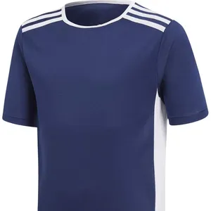 100% полиэстер высшее качество сублимированная футбольная майка с коротким рукавом v-образным вырезом синего цвета футболки 2022