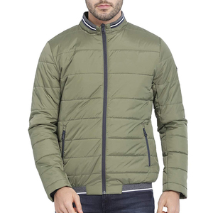 Veste matelassée slim pour homme, coupe-vent, décontractée, extérieure, à capuche, fermeture éclair, saison hivernale, logo personnalisé, taille XL, service OEM, non tissé - Product Image 1