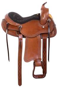 Juego de tachuelas de sillín de caballo occidental de carreras de barril de cuero genuino duradero de primera calidad varios tamaños (14-18 ") y colores disponibles - Product Image 3