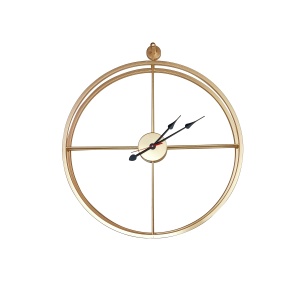 Luxurious Gold Metal <b>Large</b> Wall <b>Clock</b> With Double Frame for Modern and Classic Home Interiors Largest Manufacture Company - Product Image 1