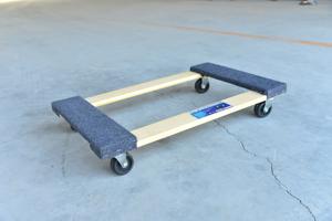 Chariot à roulettes en polypropylène léger, grande capacité, prix avantageux, déplacement fluide dans toutes les directions, capacité de 660 lb, pour le transport du bois - Product Image 2