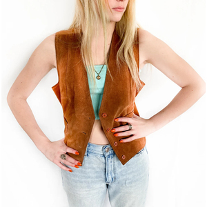 Chaleco de Cuero de Moda de Invierno 2022 para Mujer, Chaleco con Cinturón, Prenda Exterior para Damas, Chaleco de Cuero Estilo Vaquero en Venta - Product Image 3