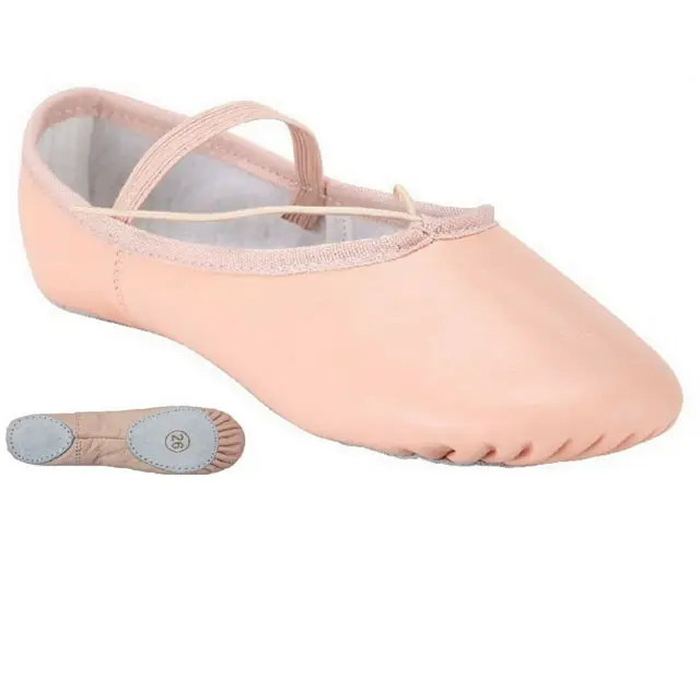 Girl's Dance Bunnyhop Full Sole Leather Ballet Slipper/Shoe