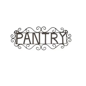 New Arrival Wrought Iron Vintage "Pantry" Wall Art Decor Medallion for sale premium quality decorative product wall art