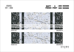 Gạch Sứ Onyx Và Dark Emperor Với Cầu Thang Tread Và Riser <span class=keywords><strong>Double</strong></span> Color Hotel Marble Giống Như Matt Tile Trắng Cho Bậc Thang - Product Image 5