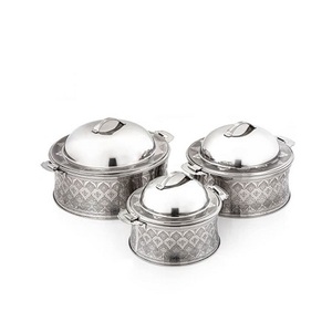 Latest Design Round Shape Serving Food Hot <b>Pot</b> Silver Color Stainless Steel Casserole Dish Hot <b>Pot</b> For Restaurant Use - Product Image 6