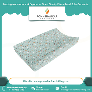 100% coton biologique certifié GOTS, vente en gros, housse de matelas à langer personnalisée pour bébé avec étiquette logo et emballage - Product Image 4