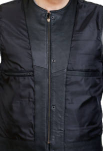 <b>MENS</b> SOA REAL QUALITY <b>LEATHER</b> <b>BLACK</b> PREMIUM BIKERS WAISTCOAT VEST UK STOCK - Product Image 6