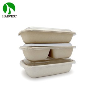 Contenants alimentaires en bambou pour plats à emporter, micro-ondables, 750 ml, pour restaurants et fêtes - Product Image 3