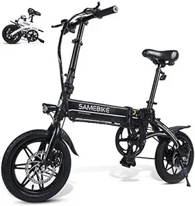 RTS美国股票samycike 14英寸折叠电动自行车成人铝合金小型自行车折叠电动自行车