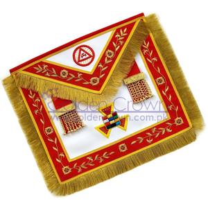 Barato al por mayor masónica Real Arco PHP pasado alto sacerdote delantal oro bordado a mano | Accesorios masónicos delantal proveedor - Product Image 1