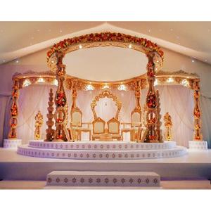 Décoration de mandap de mariage unique et éblouissante, personnalisable, tendance, en bois, mandap de mariage DST Exports, ensemble de mandap de la meilleure qualité, États-Unis - Product Image 1
