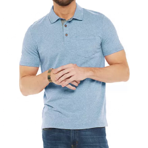 Polo à manches courtes 100% coton pour homme, t-shirt de haute qualité, blanc, décontracté, uni, teint, solide - Product Image 2