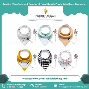 Baberos Tipo Bandana para Bebé |   Baberos de Algodón Orgánico y Rayón de Bambú |   Baberos Personalizados con Estampado Digital para Bebés, Accesorios de Alimentación para Niños Pequeños - Product Image 3