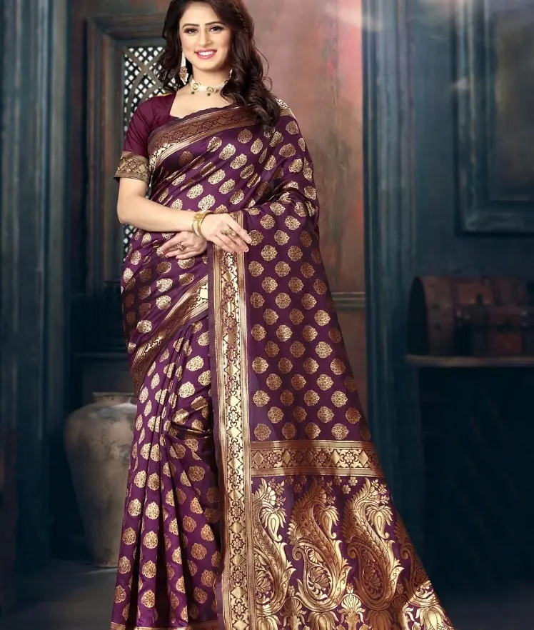 Ropa Ropa para mujer Feroze Banarasi diseñador hecho a mano saris exclusivo para mujeres traje de fiesta tradicional boda boda étnica sari con blusa 