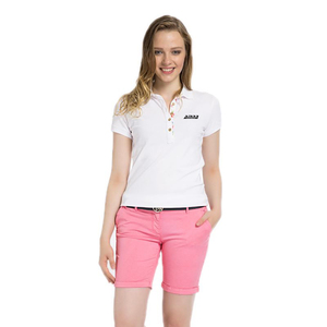 Camisetas bordadas con logotipo privado para mujer, Polo de algodón, ropa de verano, pantalones cortos, en venta - Product Image 6