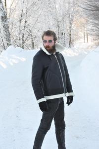 Chaquetas de piel de oveja genuina para hombres Premium con largo y cierre de cremallera - Product Image 6