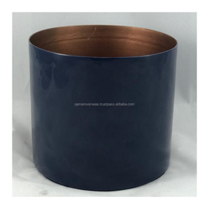 Maceta de Hierro con Acabado en Polvo Esmaltado Azul Marino, con Orificio de Drenaje para Decoración del Hogar y Jardín, QAMAR OVERSEAS (Uso en Interiores/Exteriores) - Product Image 2