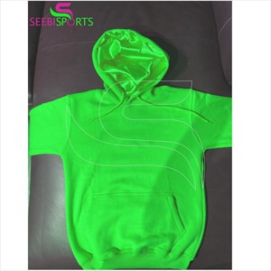 Sudadera con capucha de alta calidad, forro polar de bolsillo de canguro, forro de satén, Color amarillo, personalizada - Product Image 2