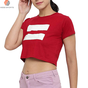 Camiseta Corta Sexy de Algodón Orgánico para Mujer, Camiseta de Manga Corta a la Moda, Corte Regular Informal, Ropa de Verano - Product Image 4