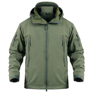Veste Softshell d'hiver pour hommes pour les sports de plein air Panneaux respirants Capuche détachable en fourrure de mouton Fermeture à glissière - Product Image 1