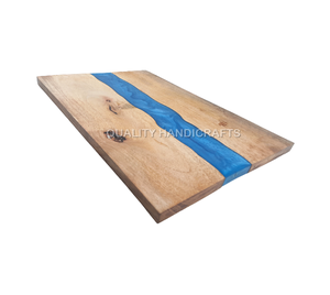 2024 nueva tabla de cortar de madera de acacia y bloques de cortar de madera de resina artesanías de calidad para la cocina casera de La India - Product Image 3