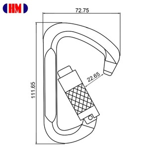 คาราไบเนอร์อะลูมิเนียม Adventure 25kN สำหรับกีฬากลางแจ้ง พร้อมใบรับรอง UIAA และ CE - Product Image 2