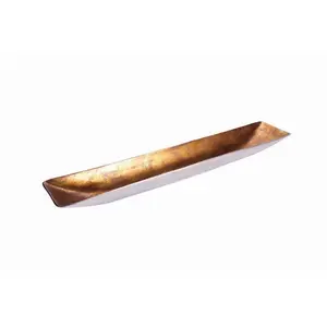 Bandejas de Metal para servir en el desierto, bandeja decorativa con asas de aluminio, dos tonos terminados, dorado y níquel, la más vendida - Product Image 1