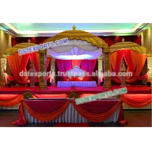 Raj Mahal Mandap ชุด Mandap ใยไฟเบอร์,เสาไฟเบอร์แกะสลักสำหรับงานแต่งงาน - Product Image 1