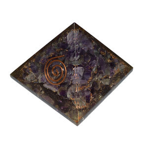 Pirámides de orgona de amatista artesanales de piedra semipreciosa para protección Emf - Product Image 1