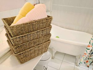 Ensemble de 4 paniers de rangement en jonc de mer, nouveauté, organisateur tissé à la main pour organisateur à domicile et de salle de bain de l'usine du vietnam - Product Image 3