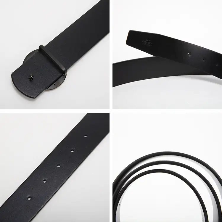 Cinturón de cuero negro para hombre, diseño de logotipo personalizado de lujo, auténtico, a granel