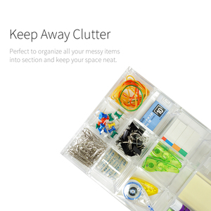 Easy [h1] plateau à tiroirs de bureau en acrylique transparent, fabriqué à taïwan, 7 sections - Product Image 2