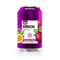 Fournisseur asiatique 330ml de boisson au thé Kombucha à saveur de pêche en conserve