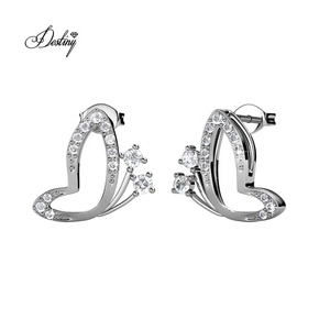 Orecchini e collana con ali di farfalla impreziositi da gioielli Daiisni con cristalli <span class=keywords><strong>Swarovski</strong></span> per donna - Product Image 5