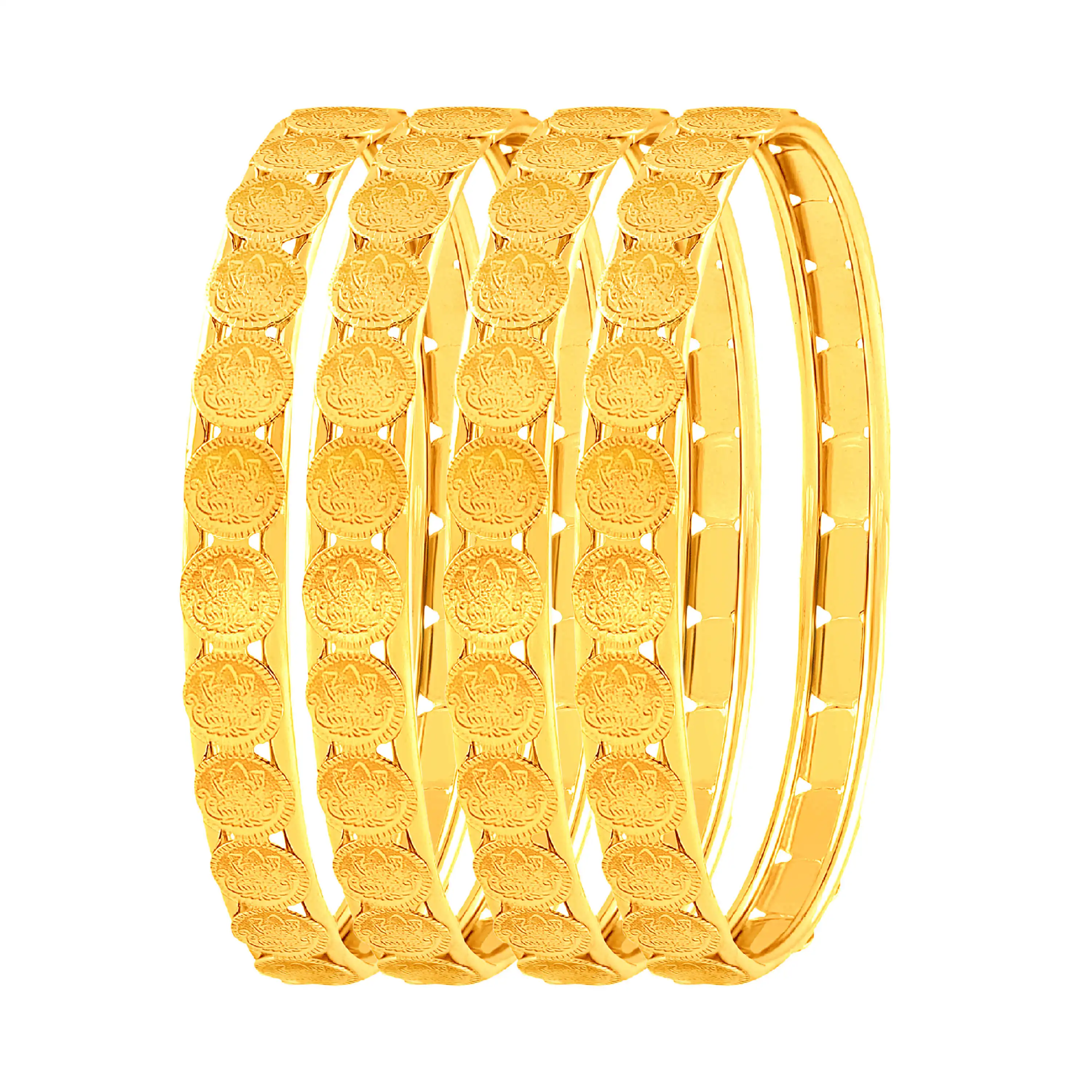 Fashion Traditional Gold Plated Bangles Set