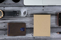 Dompet Jepit Uang Kulit Sapi Asli Napa Bergaya dari Pemasok India untuk Pria - Cokelat dari India